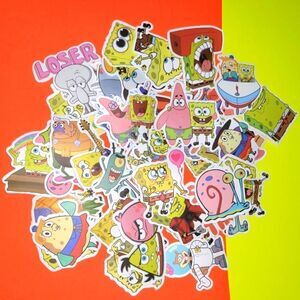 Brand new 50pcs waterproof SpongeBob stickers